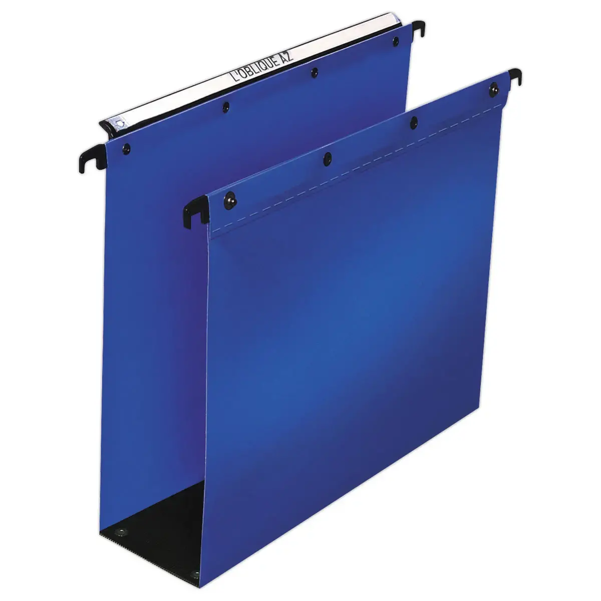 10 Dossiers suspendus pour tiroirs plastique - ELBA - Fond 80 mm - Bleu photo du produit