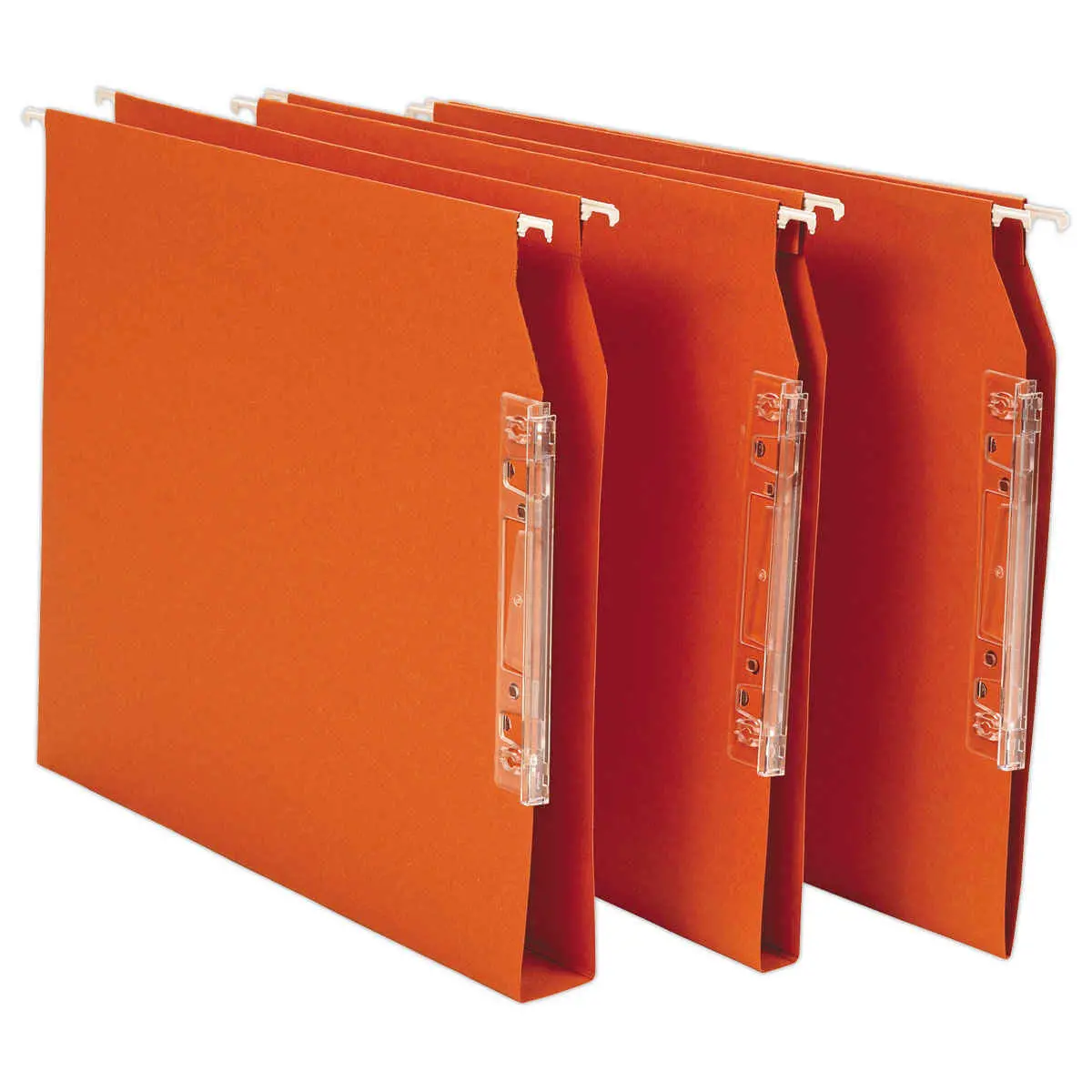 25 Dossiers suspendus pour armoires - kraft recyclé - Fond 30 mm - Orange photo du produit