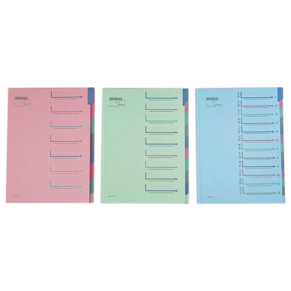 Trieur chemise carte - 12 compartiments - Extendos photo du produit