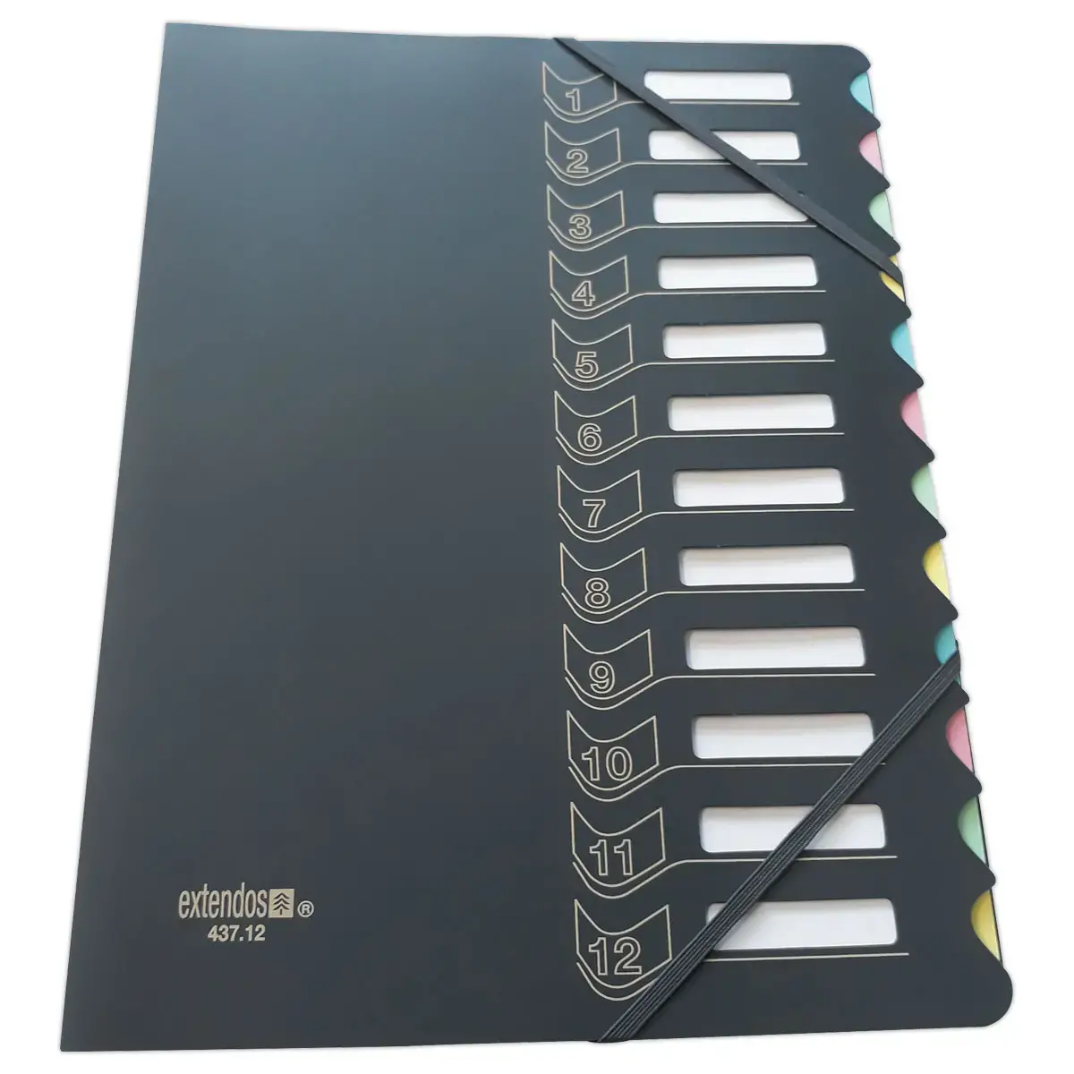 Trieur chemise bi-matière - 12 compartiments - Extendos photo du produit