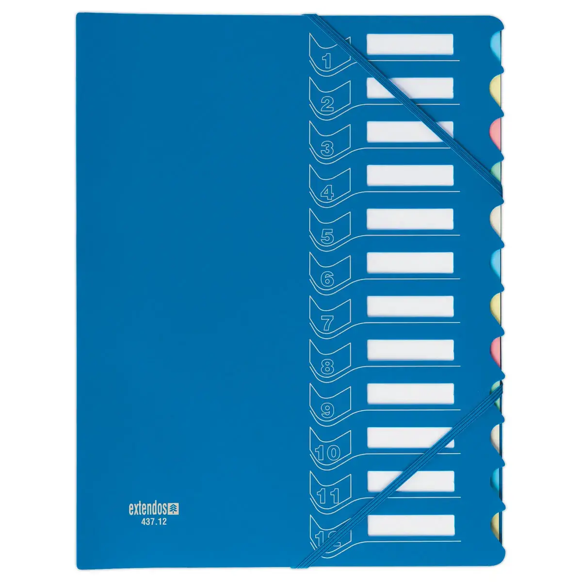 Trieur chemise bi-matière - 12 compartiments - Extendos photo du produit