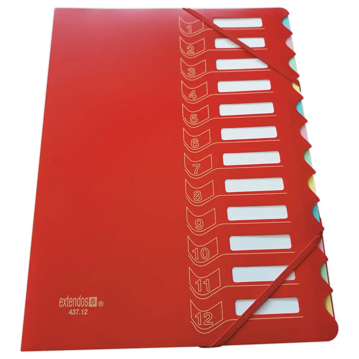 Trieur chemise bi-matière - 12 compartiments - Extendos photo du produit