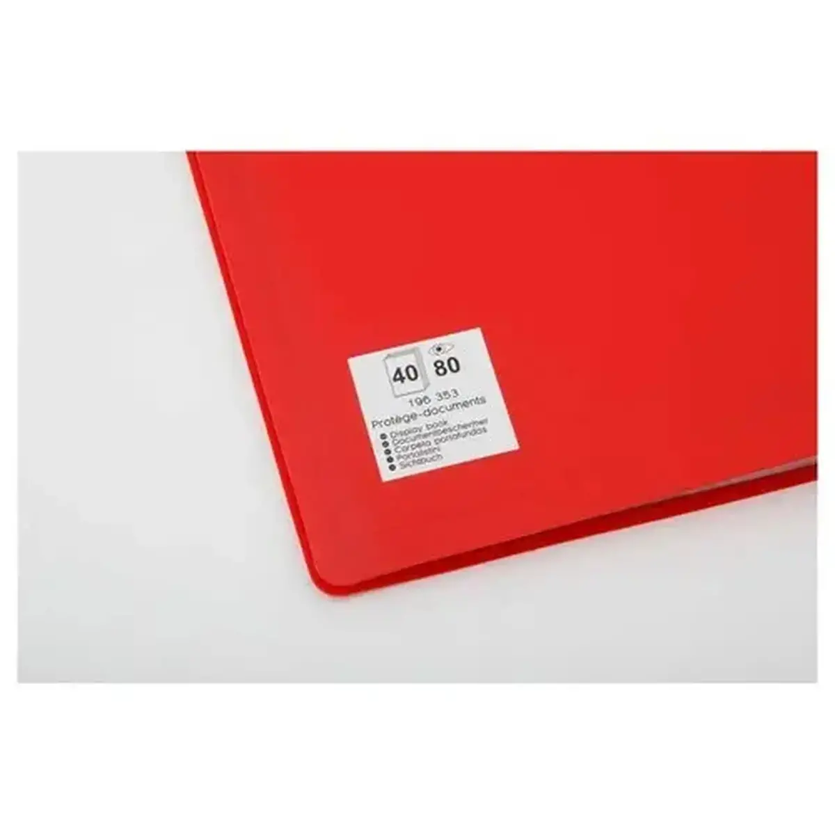 Prot&egrave;ge-documents A4 - Rouge - 40 pochettes photo du produit