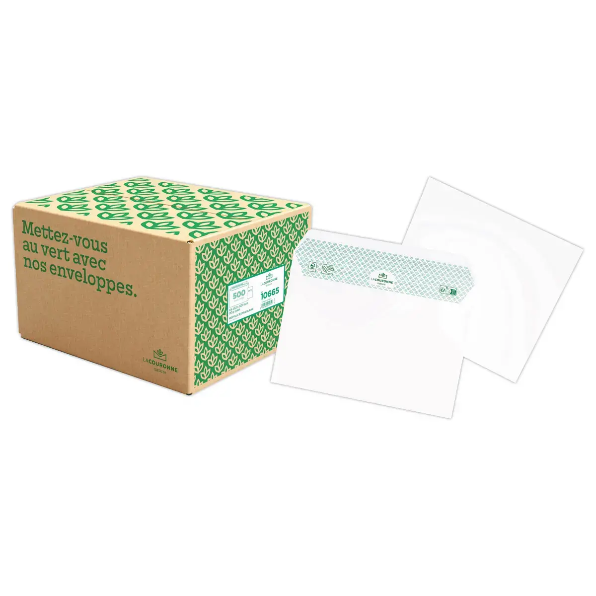 500 Enveloppes ultra blanches recyclées - 80g - 162x229mm  - sans fenêtre photo du produit