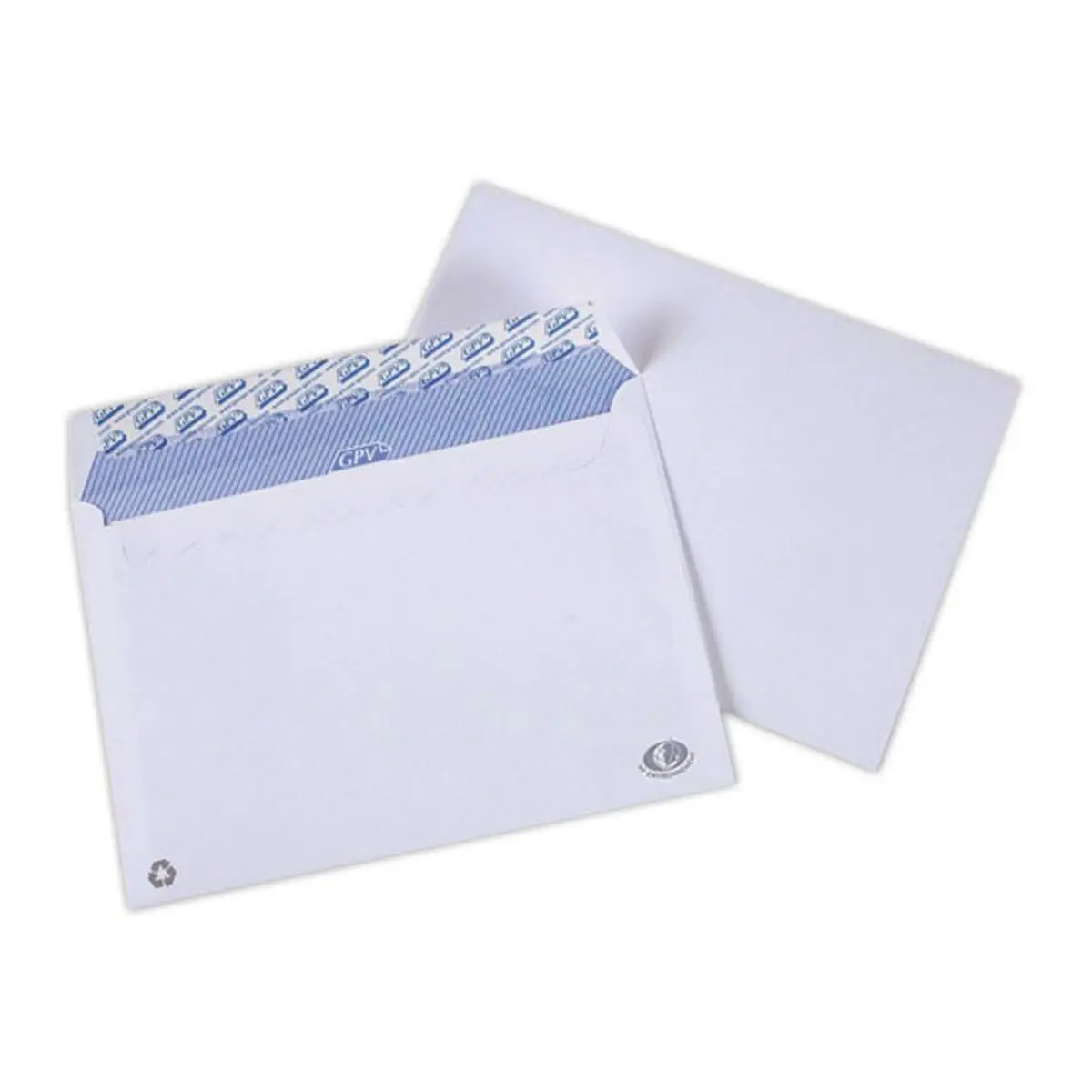 500 enveloppes blanches 90g GPV 162x229mm bande siliconée sans fenêtre photo du produit