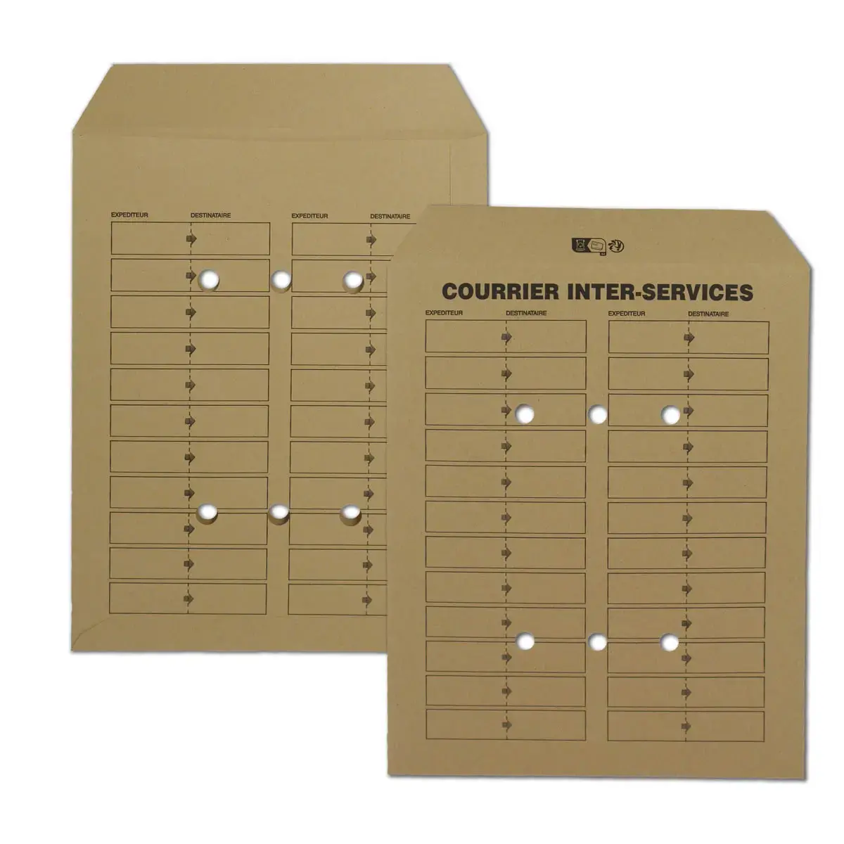 250 Pochettes navettes kraft brun 90g - 260x330mm - GPV photo du produit
