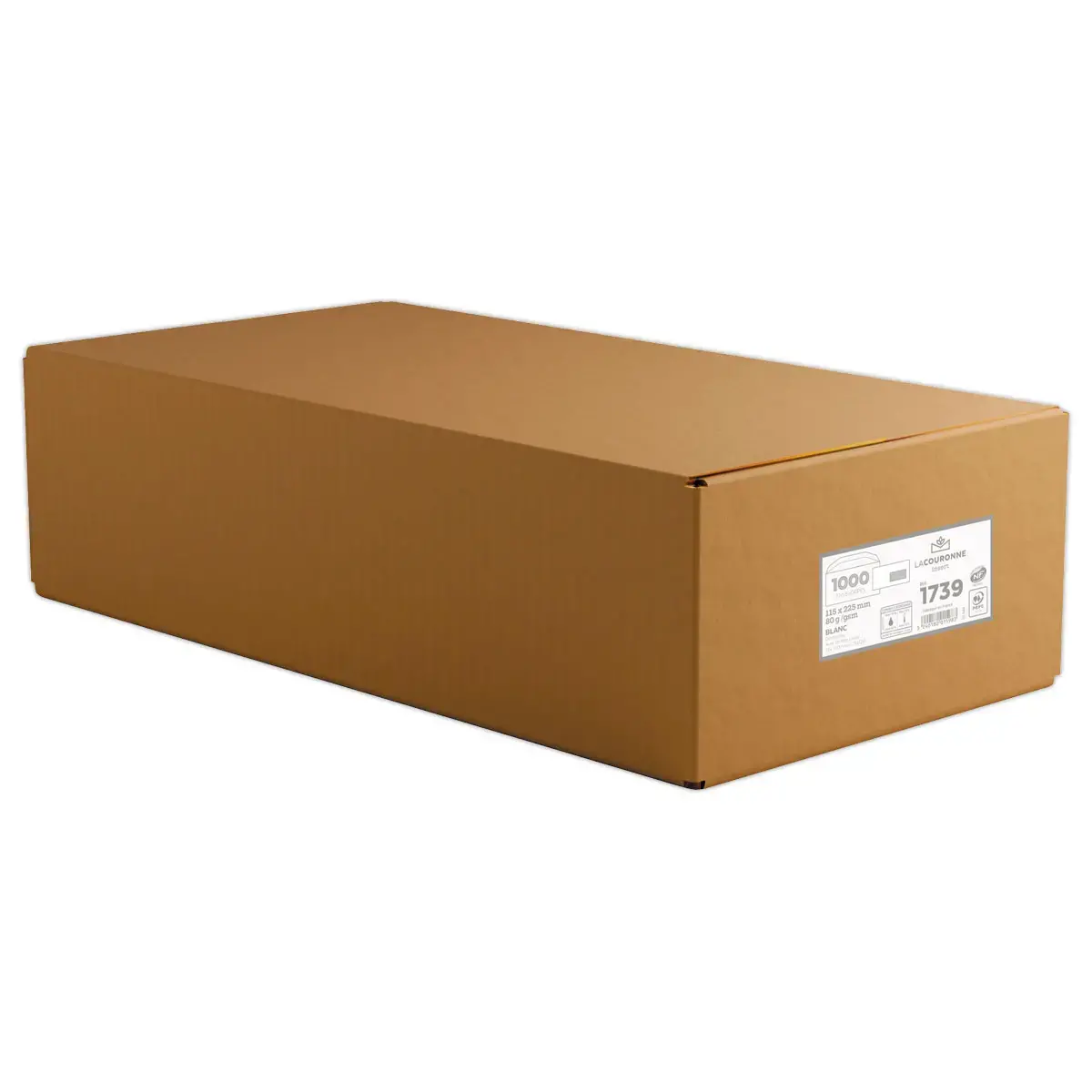 1000 Enveloppes blanches 80g - 115x225mm pour mise sous pli &agrave; fen&ecirc;tre - GPV photo du produit