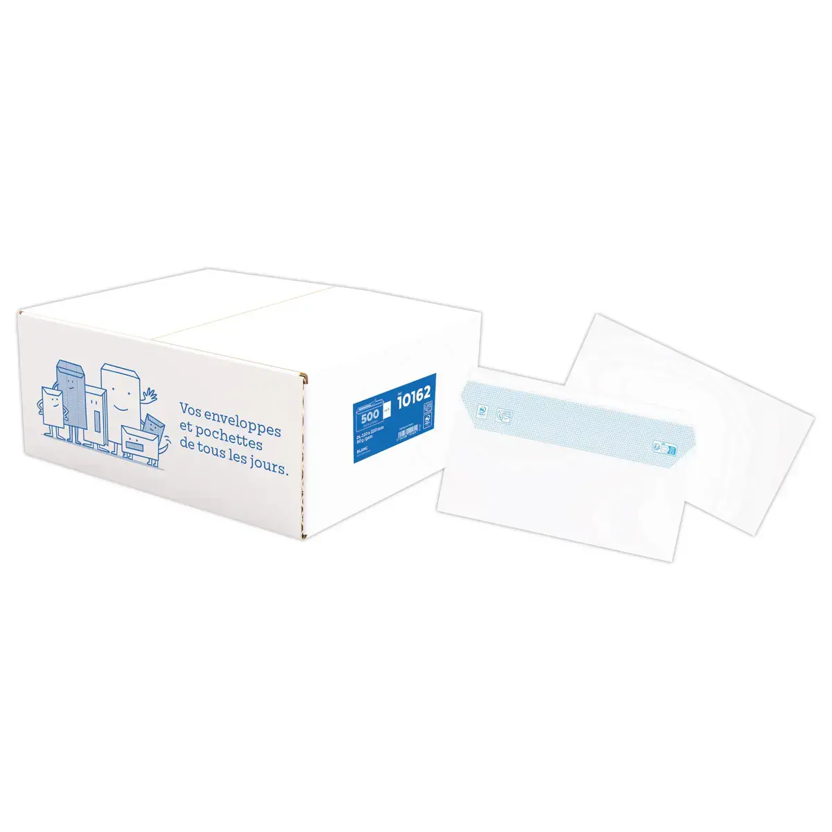 500 Enveloppes blanches pour mailing photo du produit