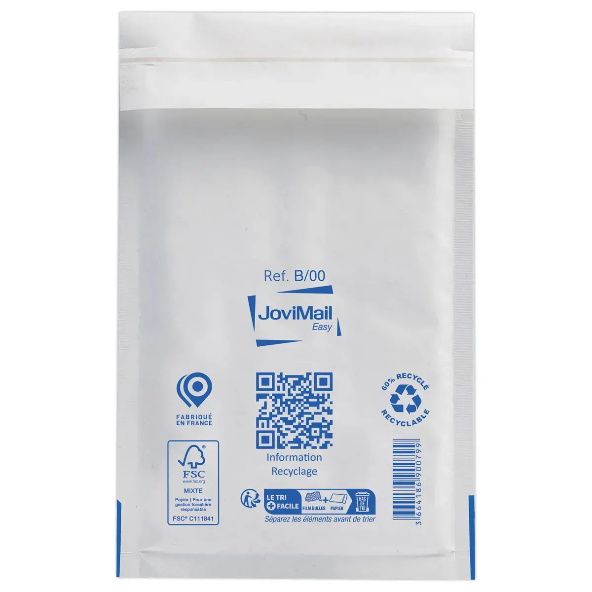 10 Pochettes blanches matelassées à bulles format B - Mail Lite photo du produit