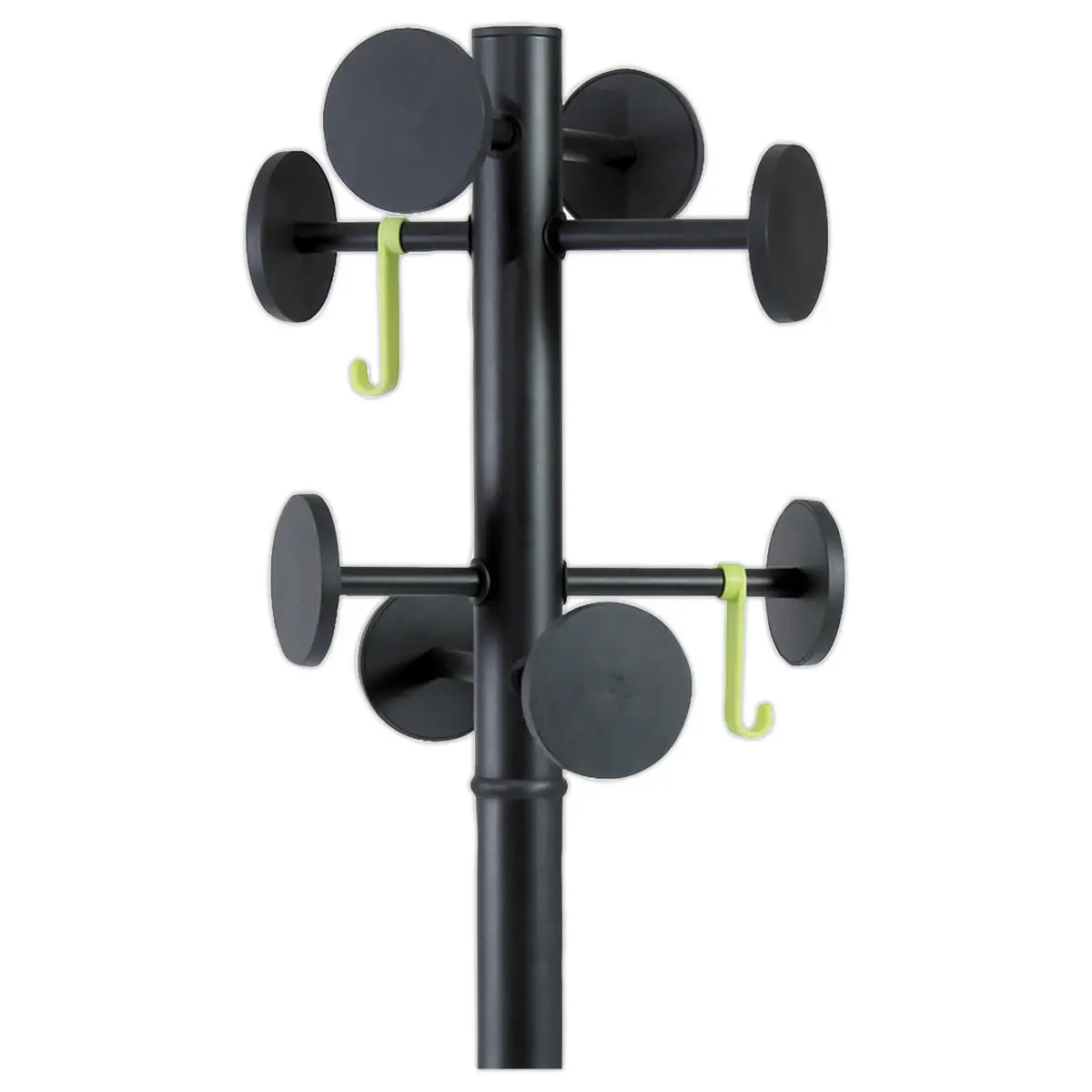 Porte-manteaux Stan - 8 pat&egrave;res - Noir - ALBA photo du produit