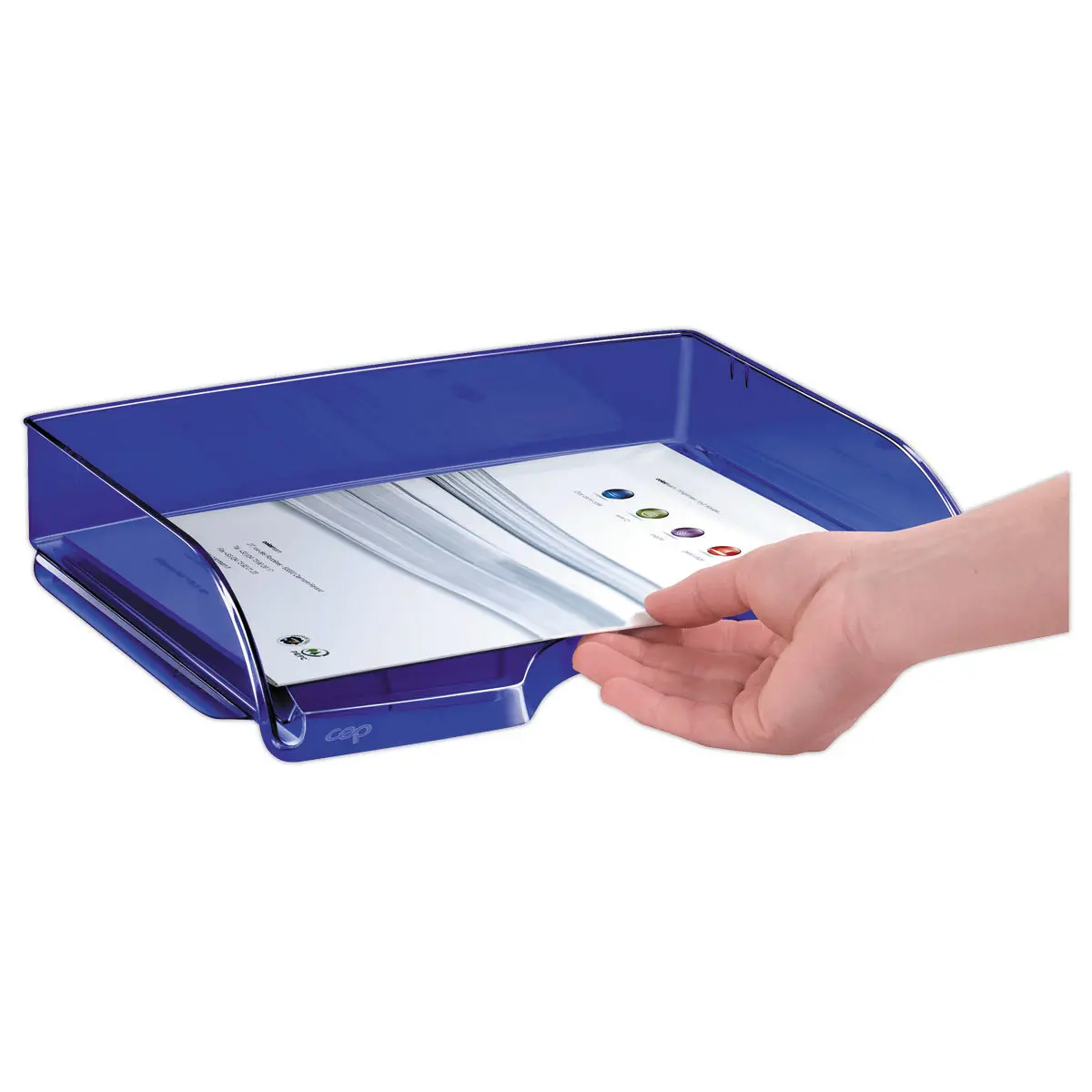 Corbeille &agrave; courrier &agrave; l'italienne - bleu - Happy by CEP photo du produit