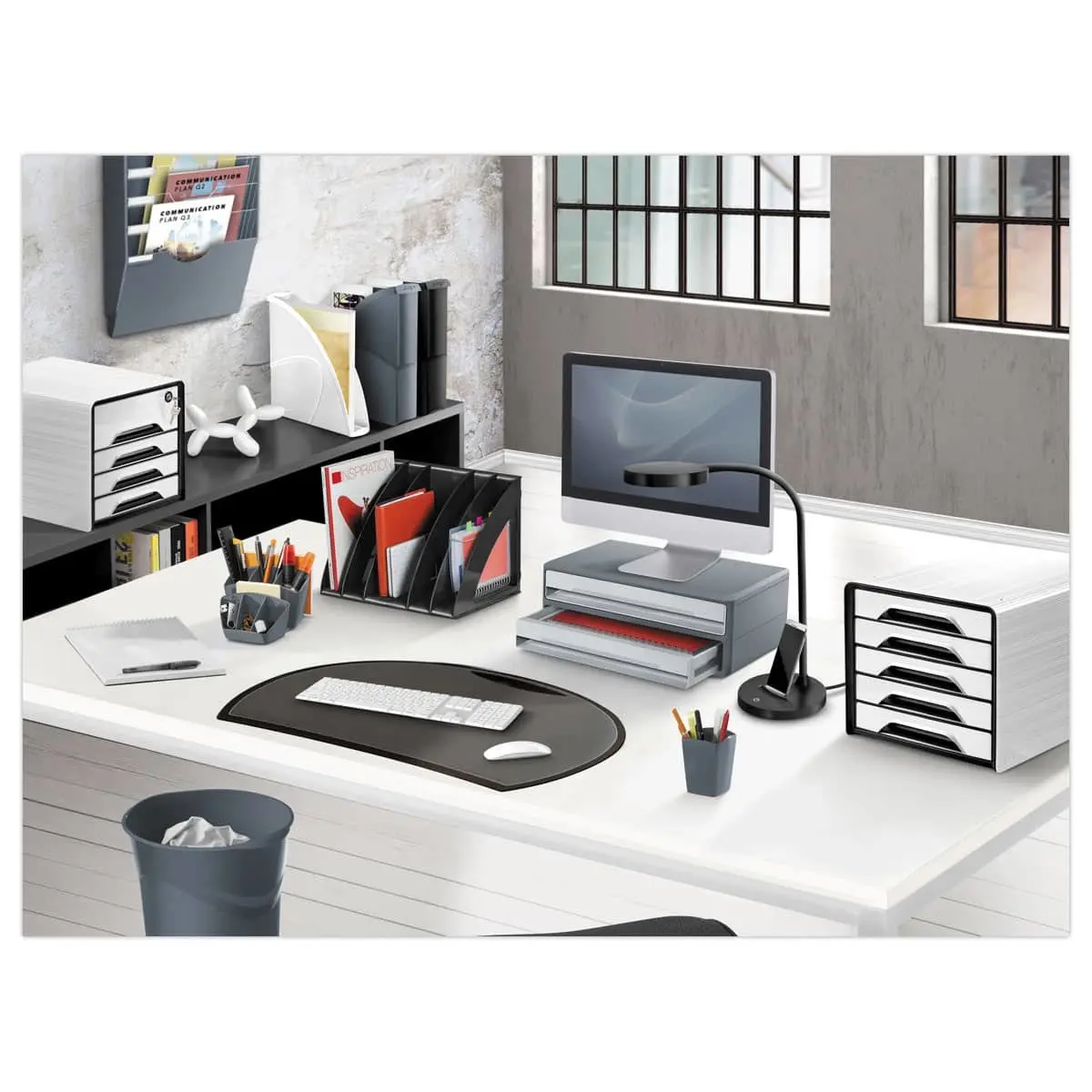 Corbeille à courrier - noir - CEP photo du produit