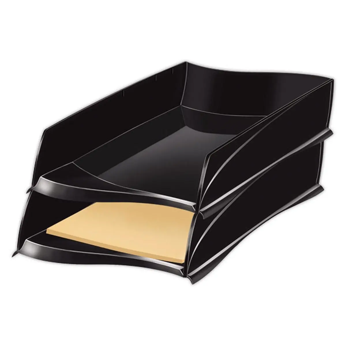 Corbeille à courrier - Isis - Noir recyclé - CEP photo du produit