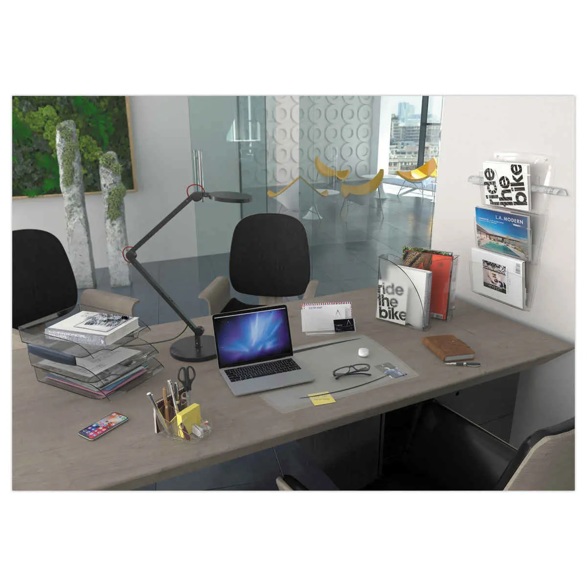 Corbeille à courrier transparente IceBlack - CEP photo du produit