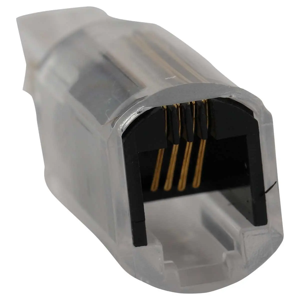 Adaptateur Téléphonique RJ9 Monobloc Anti-enroulement - Connexion Plaquée Or, Sans Câble
