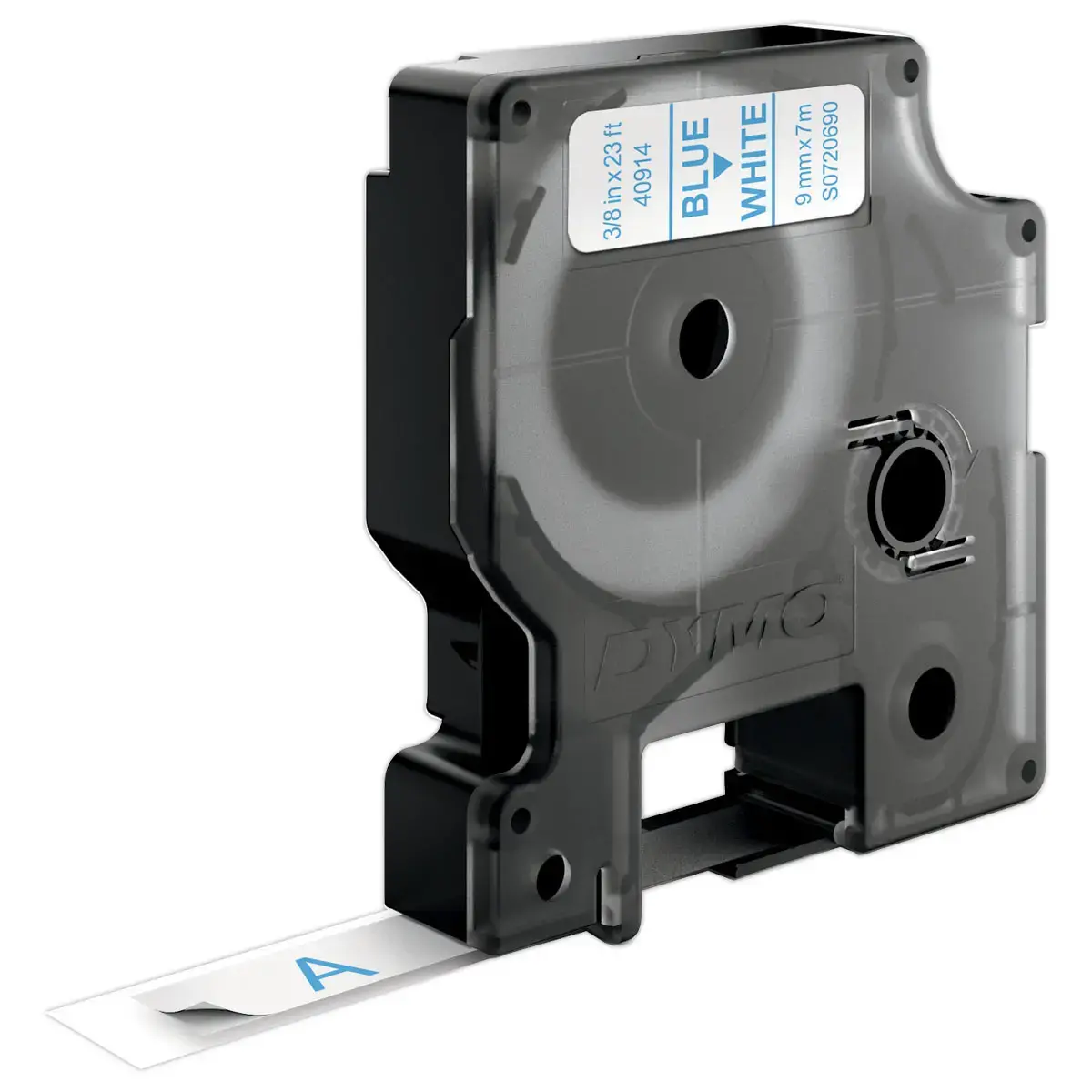 Ruban D1 S0720690 - 7 m x 9 mm - Texte bleu sur fond blanc - Dymo photo du produit