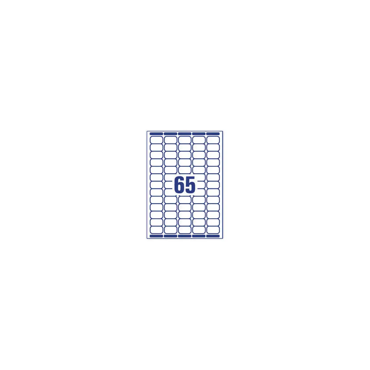 100 Planches de 65 &eacute;tiquettes blanches - 38,1 x 21.2  mm - Avery photo du produit