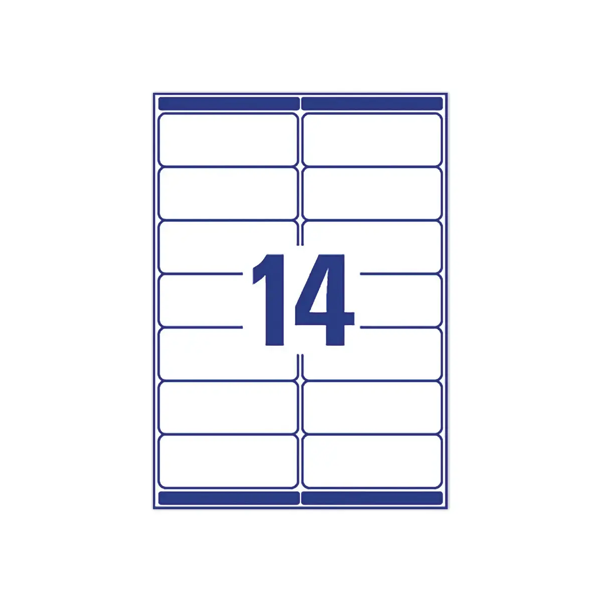100 Planches de 14 étiquettes adresses blanches pour imprimantes laser - 99,1 x 38,1 mm - Avery photo du produit