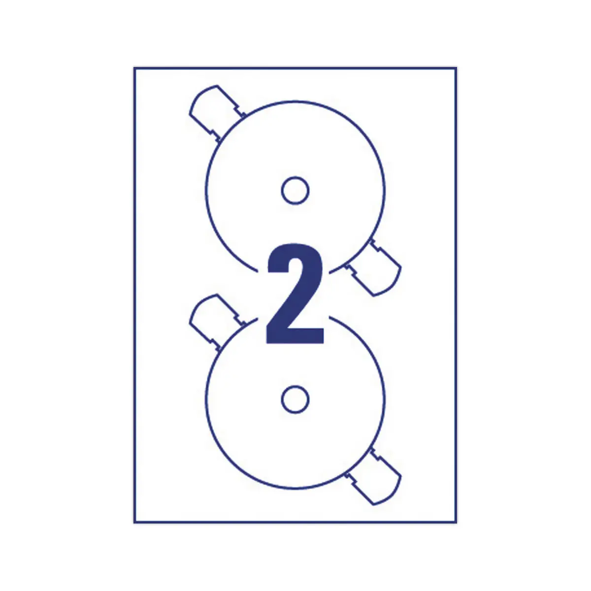 100 planches de 2 étiquettes maxi couvrantes pour CD AVERY photo du produit