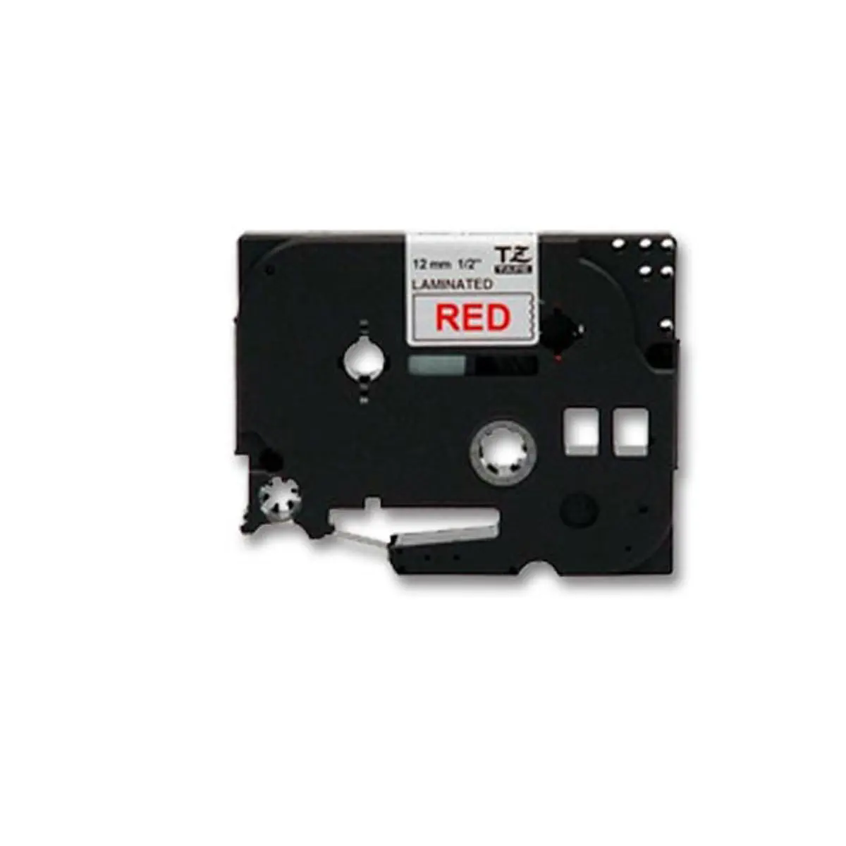 Ruban 8m x 12 mm - BROTHER TZ 232 - texte rouge sur fond blanc photo du produit