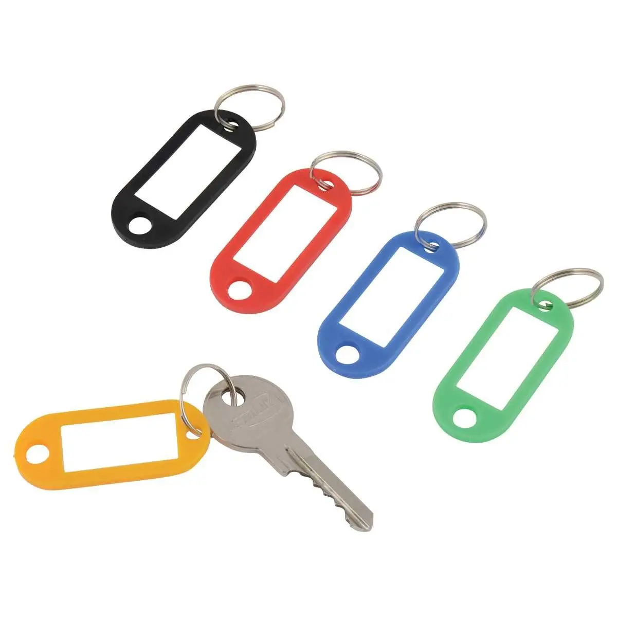 Porte-clés avec étiquette assortiment - lot de 20