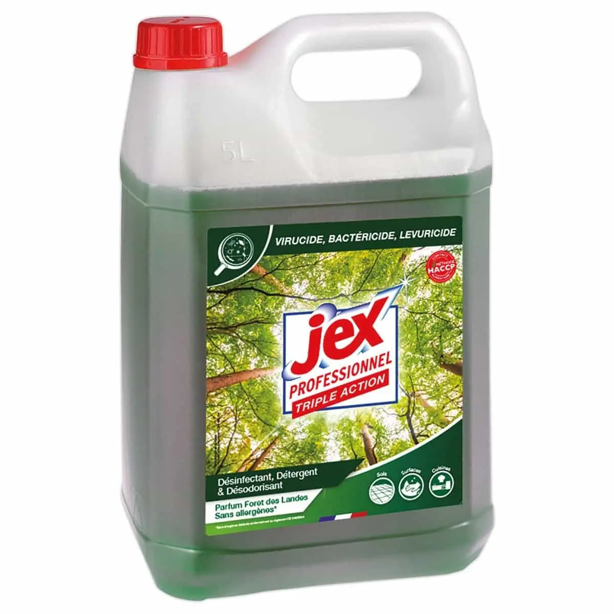 D&eacute;tergent d&eacute;sinfectant 5 L - Parfum For&ecirc;t des Landes - JEX photo du produit