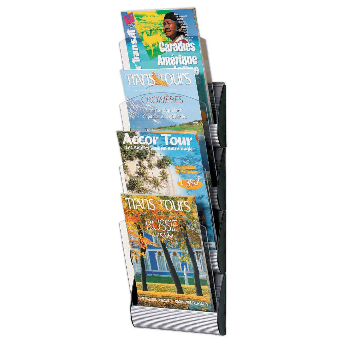 Présentoir mural intégral - 4 cases A4 - Paperflow photo du produit