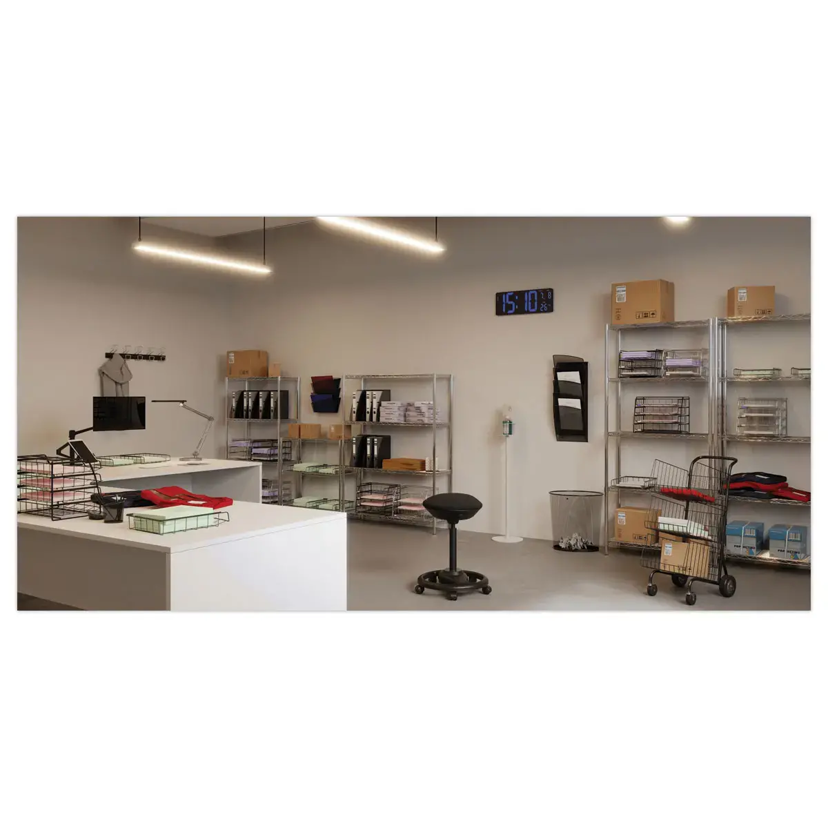 Set de 4 corbeilles coulissantes &agrave; la fran&ccedil;aise fil m&eacute;tal chrom&eacute; - ALBA photo du produit