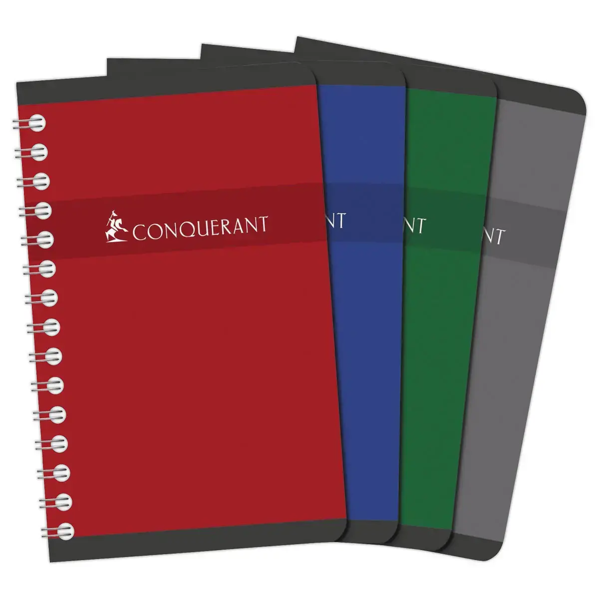 Carnet à spirales - 9 x 14 cm - 100 pages - Conquerant photo du produit