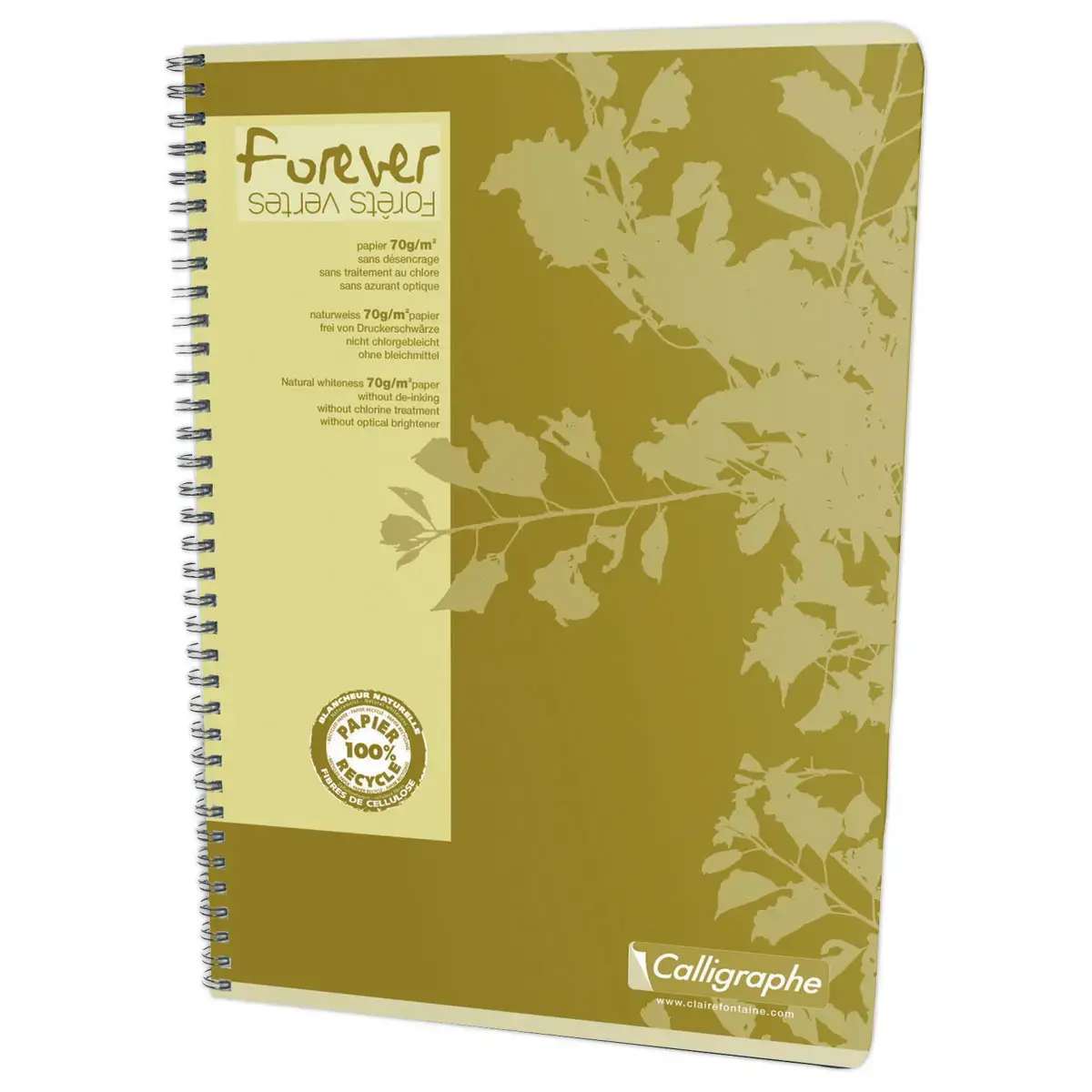 Cahier A4 recycl&eacute; "Forever"  - 5x5 - 70g - Calligraphe photo du produit