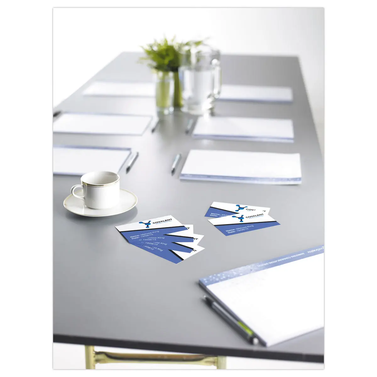 Boîte de 250 cartes de visite personnalisables pour impression laser - 86x54mm - 220g - AVERY photo du produit