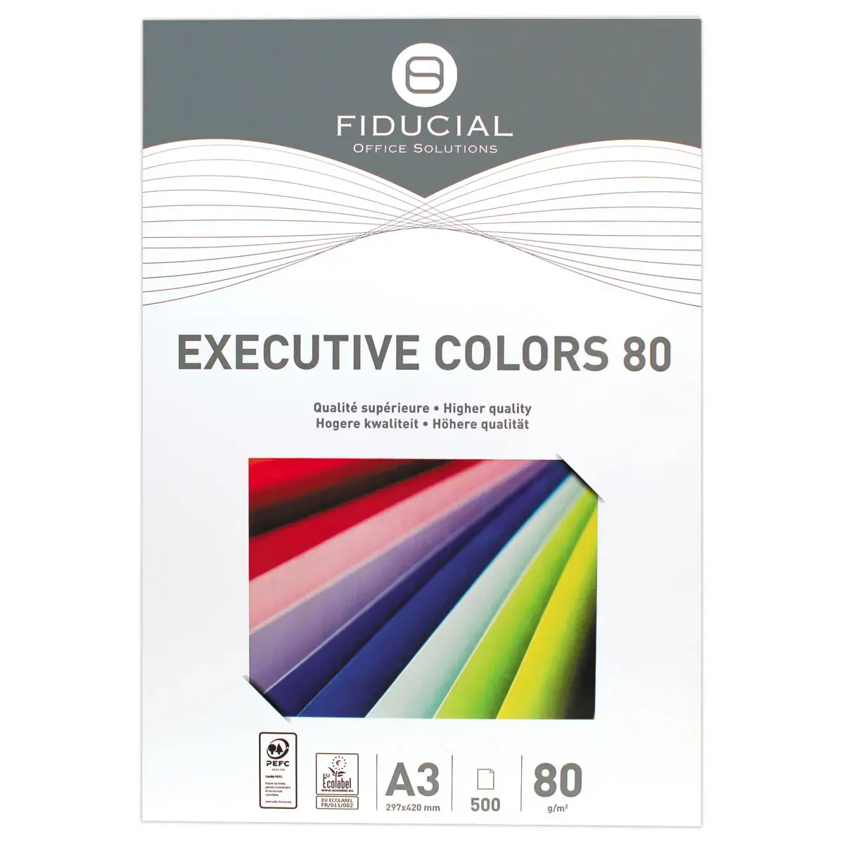 Ramette de 500 feuilles papier couleurs pastel A3 Executive Colors - Rose - FIDUCIAL photo du produit
