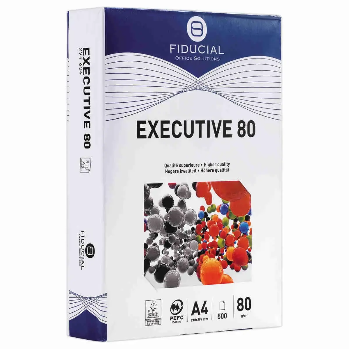 5 Ramettes de 500 feuilles de papier blanc - A4 Executive - 80g - FIDUCIAL photo du produit