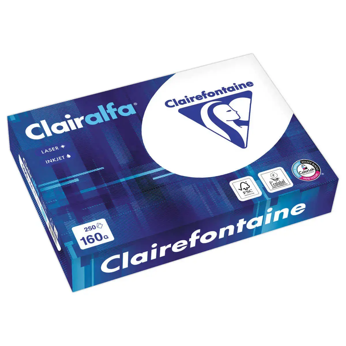 Ramette de 250 feuilles de papier extra-blanc A4 Clairalfa - 160g - CLAIREFONTAINE photo du produit