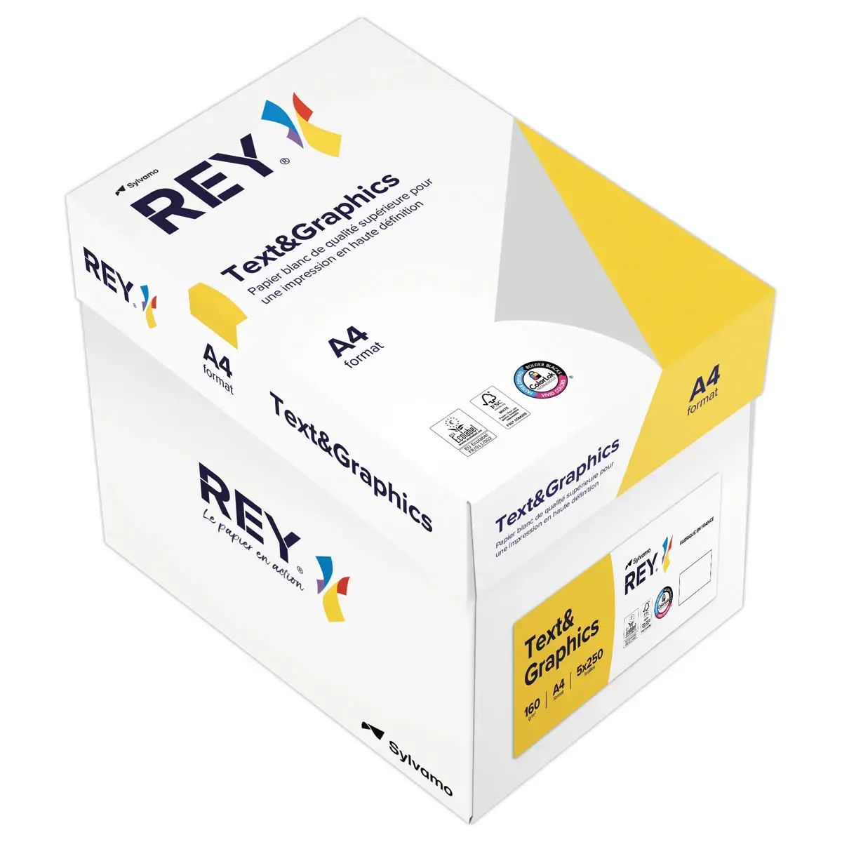 Ramette de papier extra-blanc A4 Text & Graphics - 160g - REY photo du produit