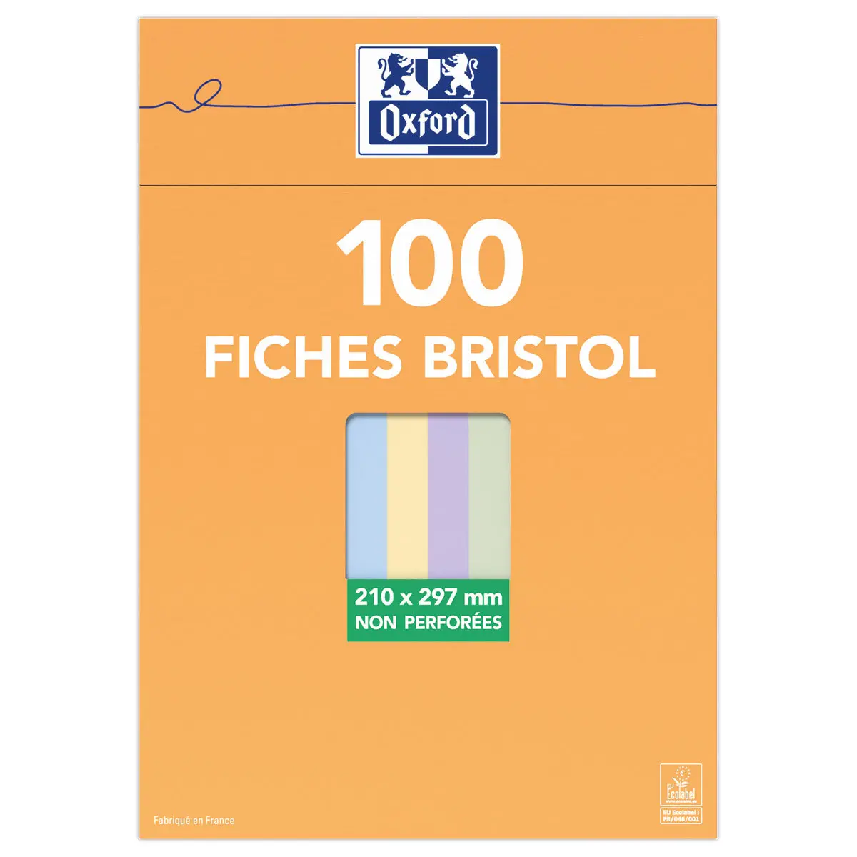 Oxford - Pack de 60 Fiches Bristol - A5 - petits carreaux - perforées -  blanc