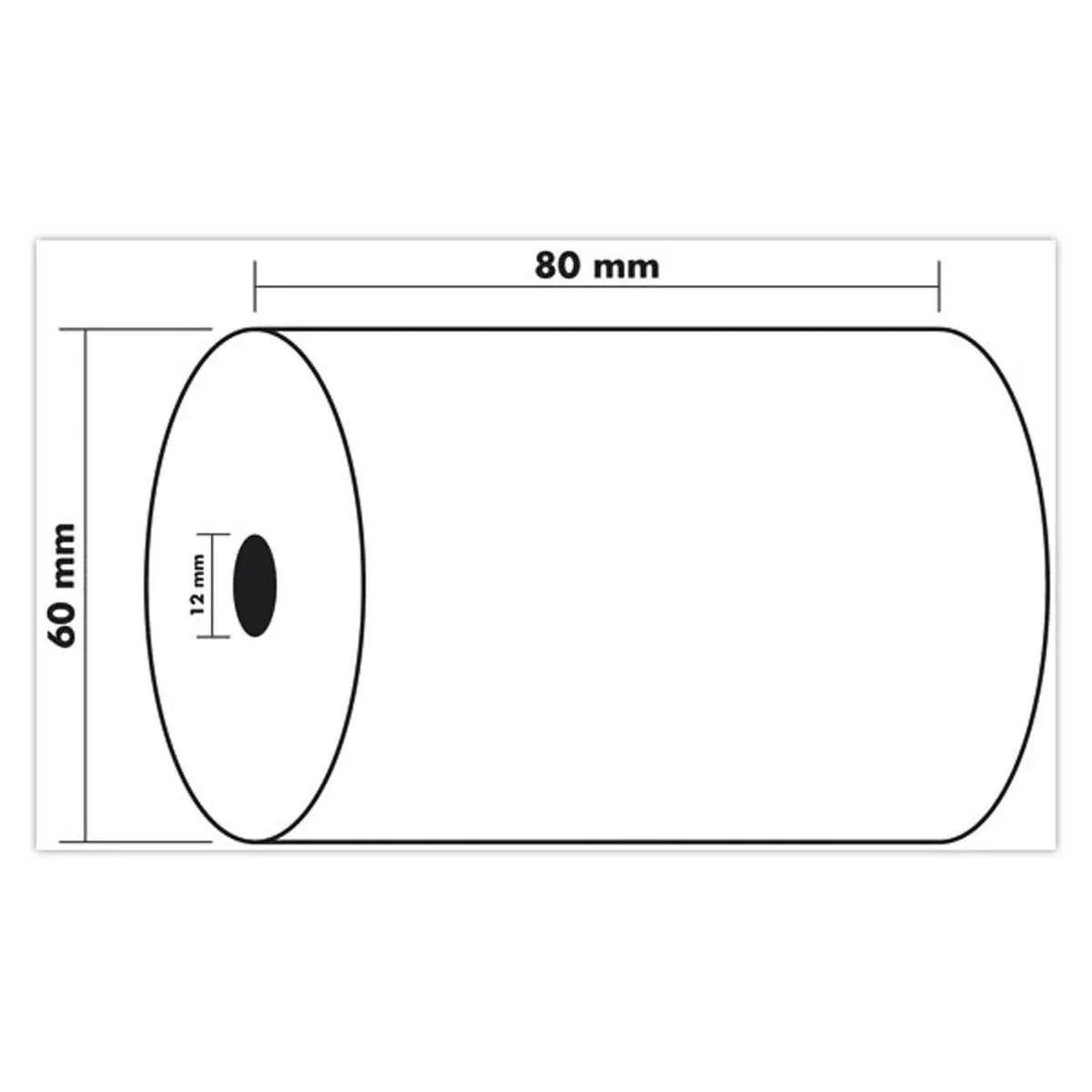 10 Bobines de papier thermique pour terminaux - 60 x 80 mm - EXACOMPTA photo du produit
