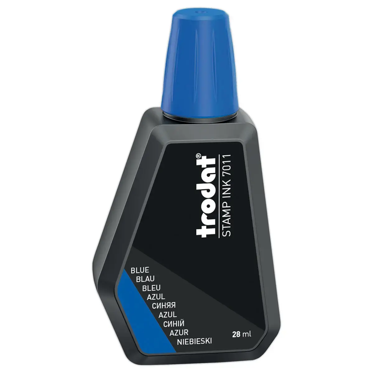 Flacon d'encre bleue pour tampon encreur 28 ml photo du produit
