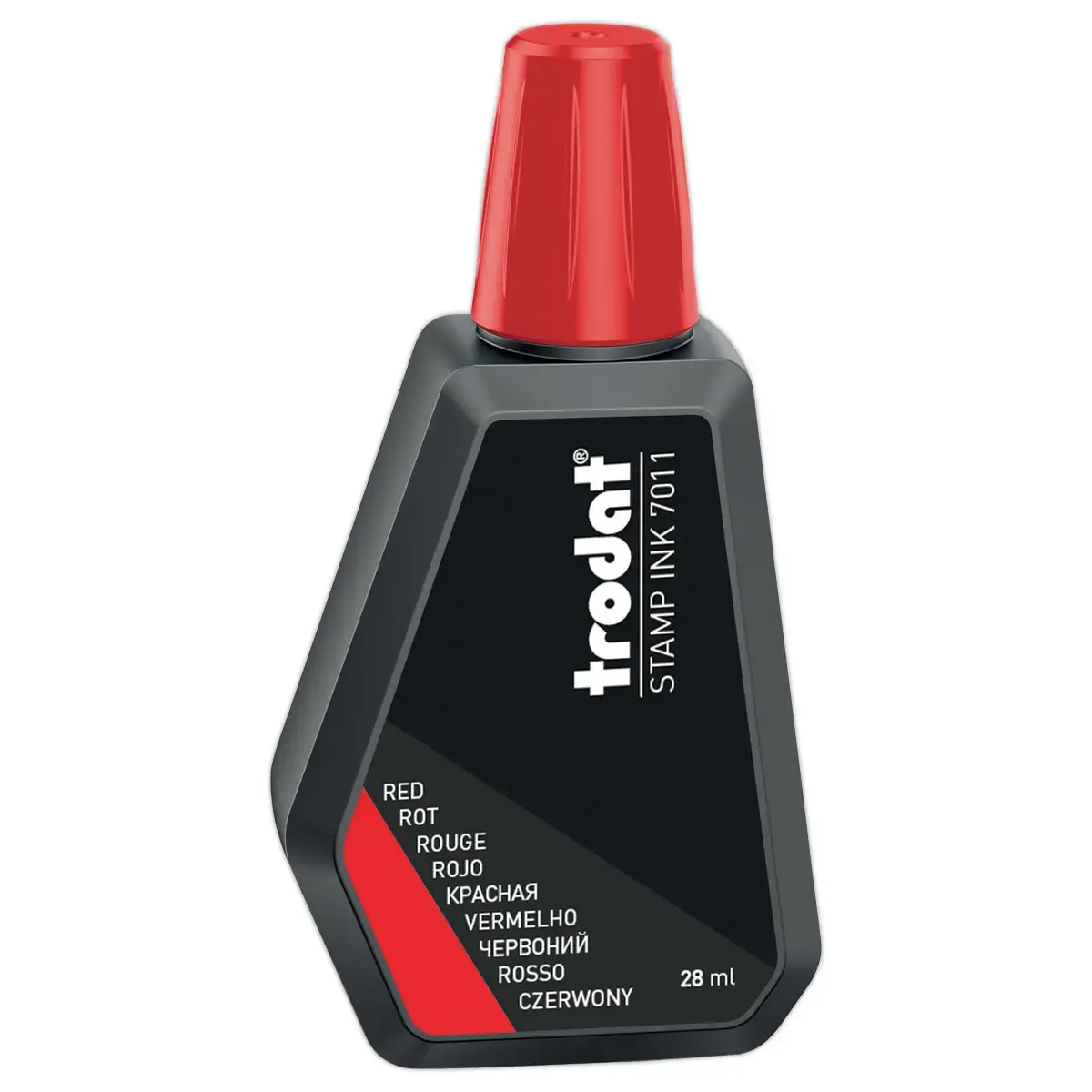Flacon d'encre rouge pour tampon encreur 28 ml photo du produit