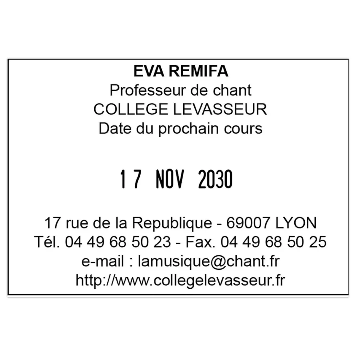 Dateur professionnel personnalisable 5480 - 68x45 mm - 10 lignes max - TRODAT photo du produit