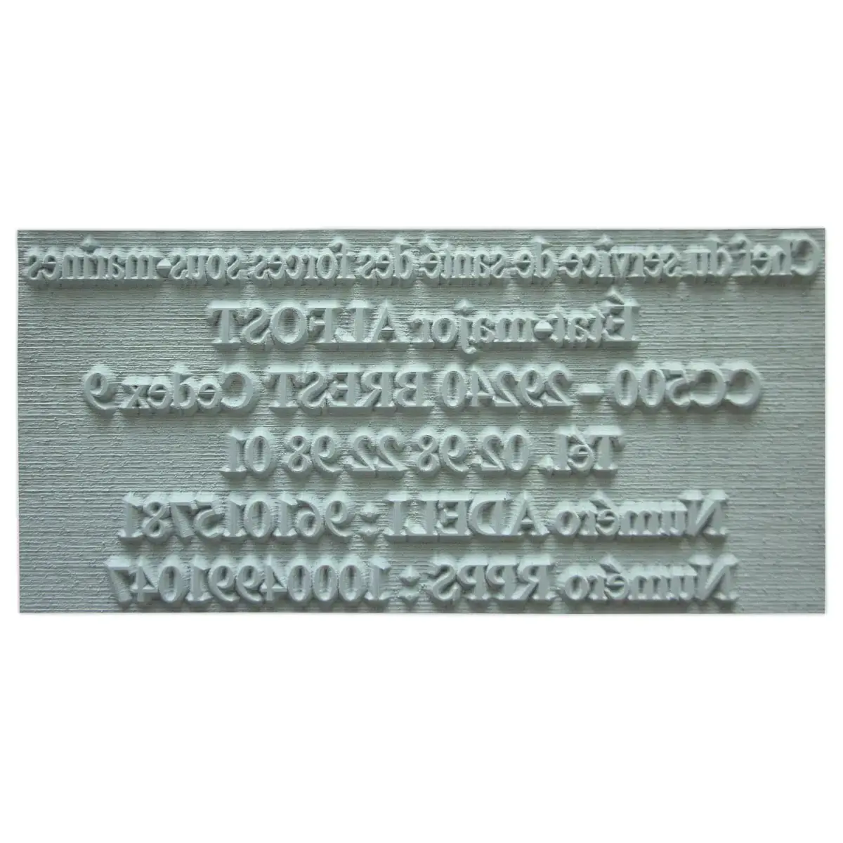 Plaque en caoutchouc pour tampon - empreinte 6 lignes photo du produit