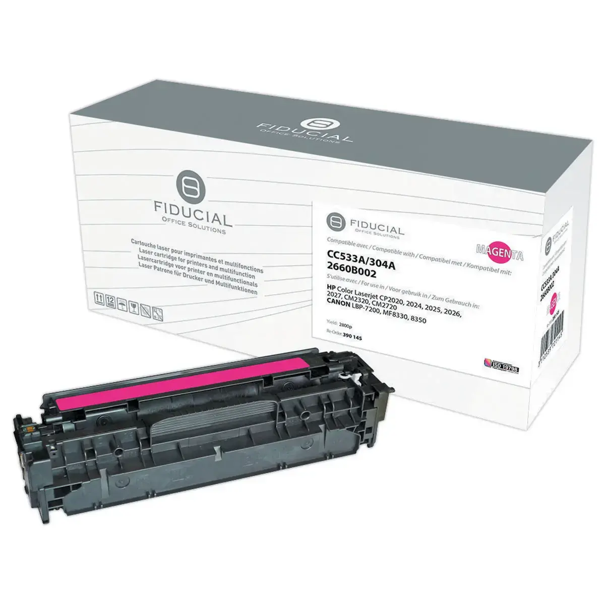 Toner remanufacturé éq. Canon 718M, HP CC533A - Magenta photo du produit