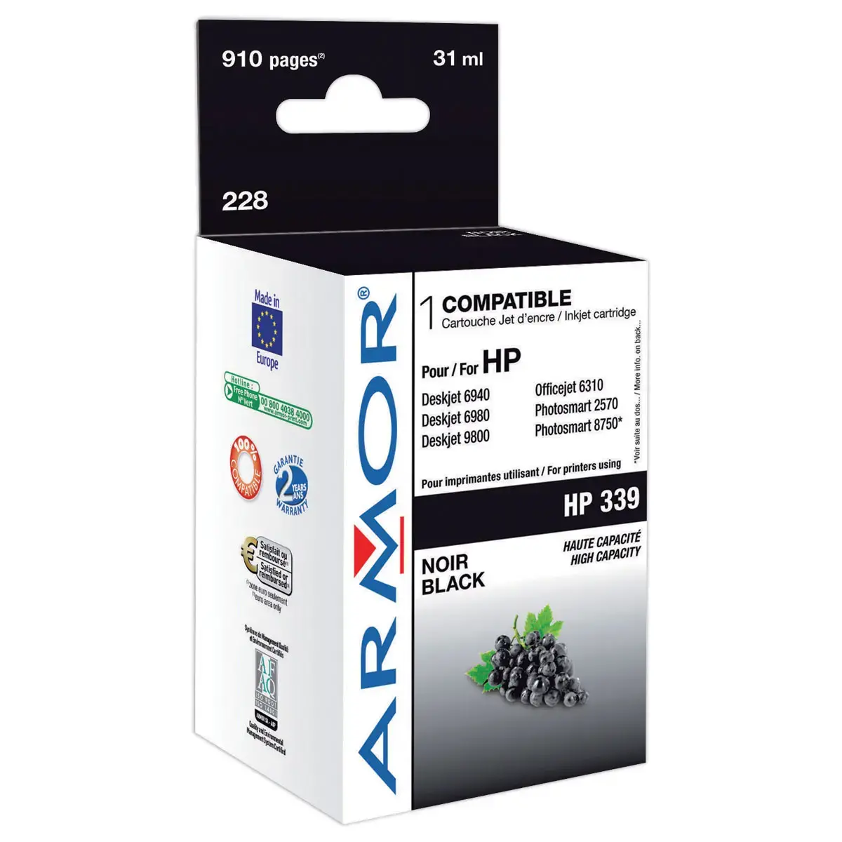Cartouche &eacute;q. HP 339 - Noir - OWA photo du produit