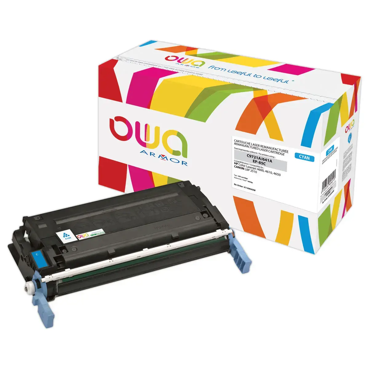 Toner eq. HP C9721A, Canon EP-85 C - Cyan - OWA photo du produit