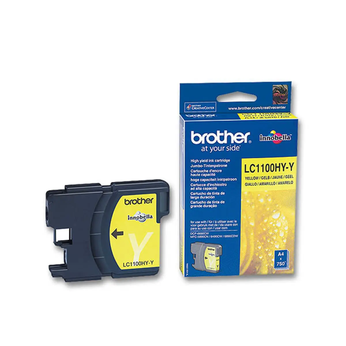 Cartouche jet d'encre BROTHER jaune LC1100HYY haute capacité photo du produit