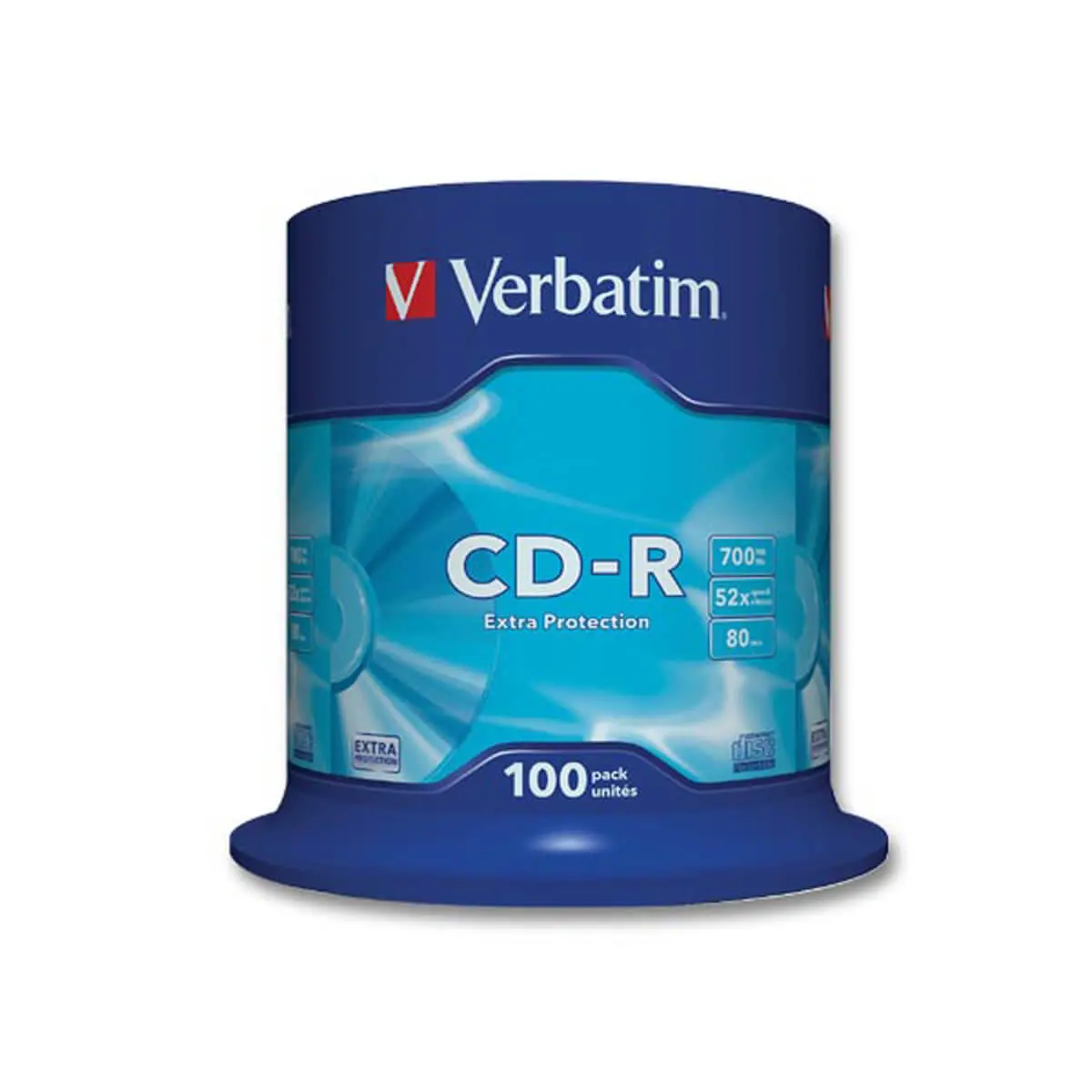 100 CD-R 700Mb - VERBATIM - 52x - Tour photo du produit