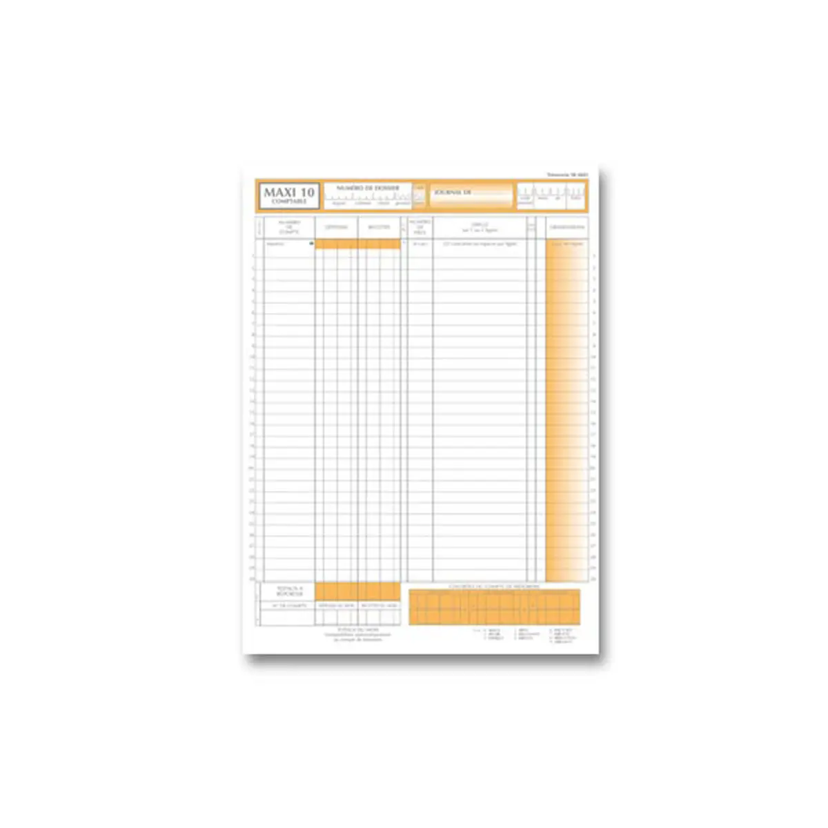 Manifold de bordereaux de saisie Maxi 10 Tr&eacute;sorerie photo du produit