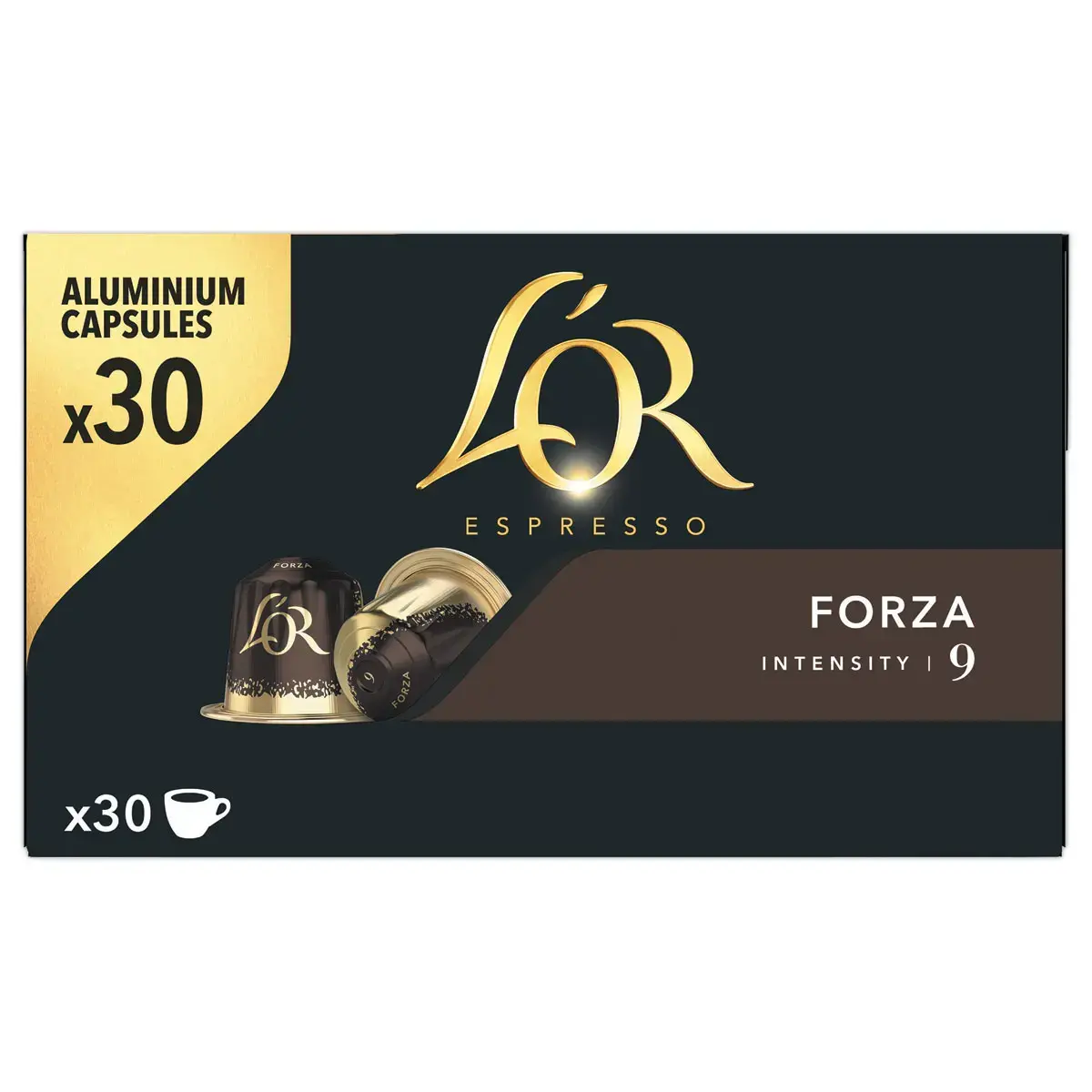 30 Capsules de caf&eacute; L'OR Espresso Forza - Compatibles Nespresso photo du produit