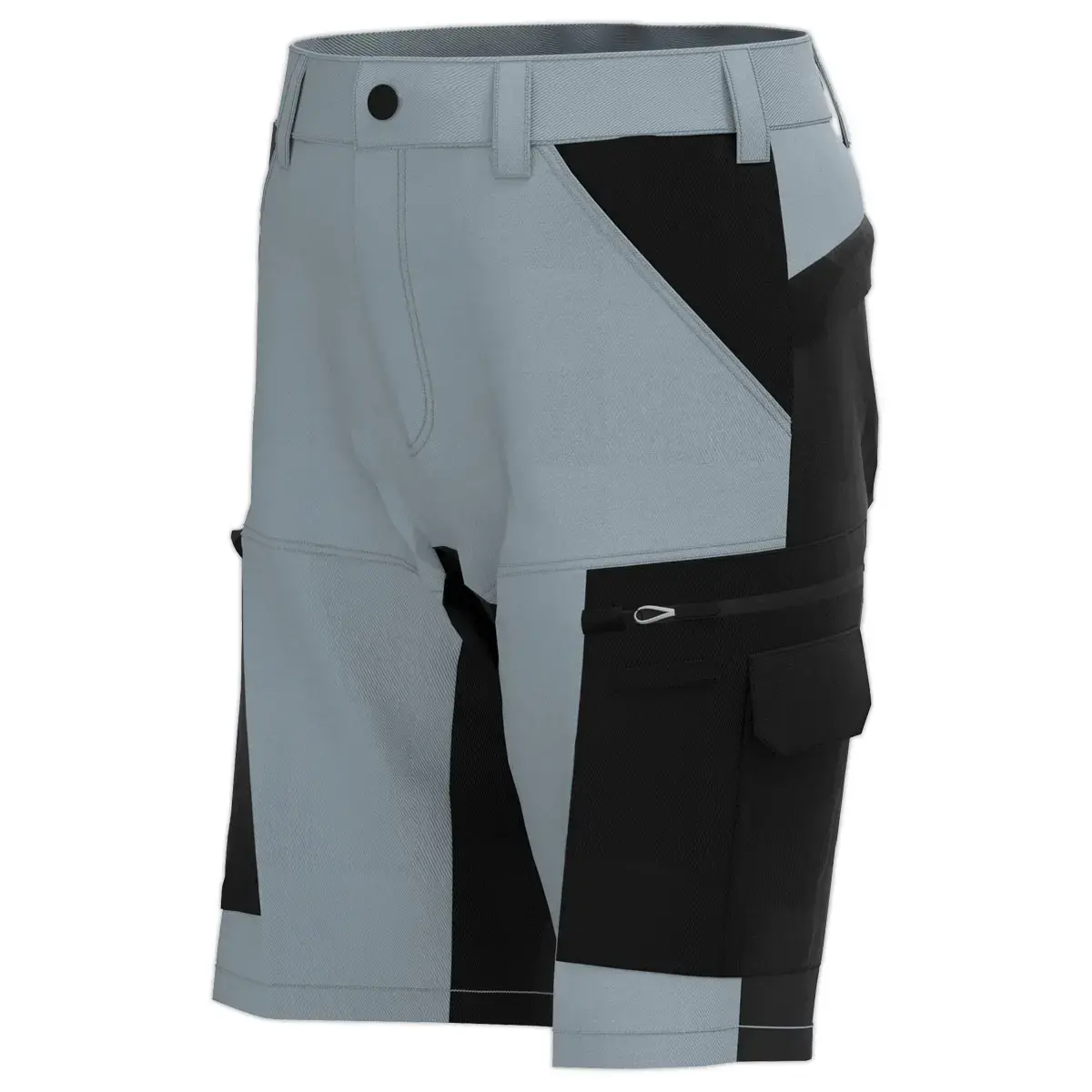 Bermuda de travail e-sunny gris/noir stretch oekotex - epic - t.xs photo du produit