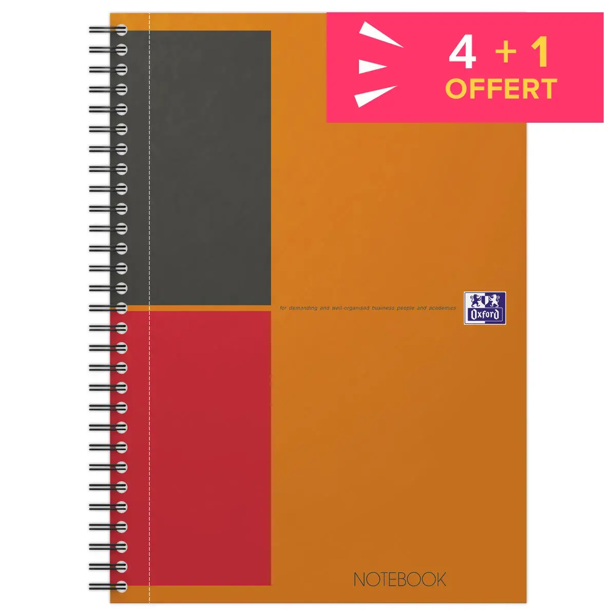 4 Cahier Notebook B5 160 pages lign&eacute;s Oxford International photo du produit